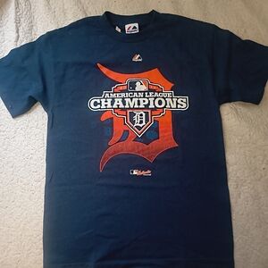 Detroit Tigers Majestic 2012 American League Champions, size M, Blue/Orange